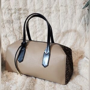 Innue Tan and Black Women's Satchel